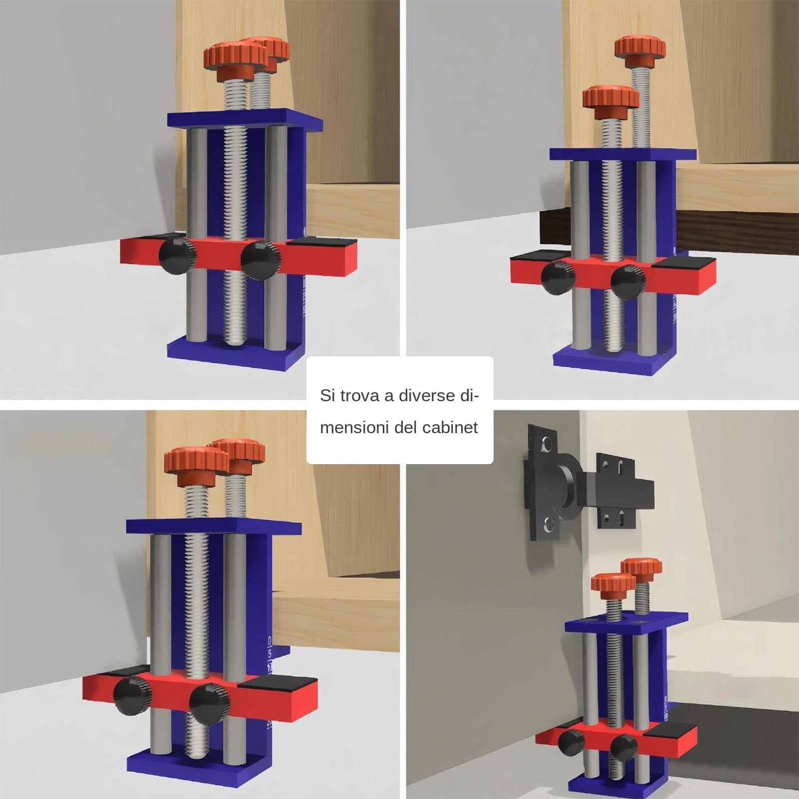 Posizionatore Per Porte D'Armadio Regolabile - Guida Per Montaggio Ante Con Precisione (Arancione) - Foto 7