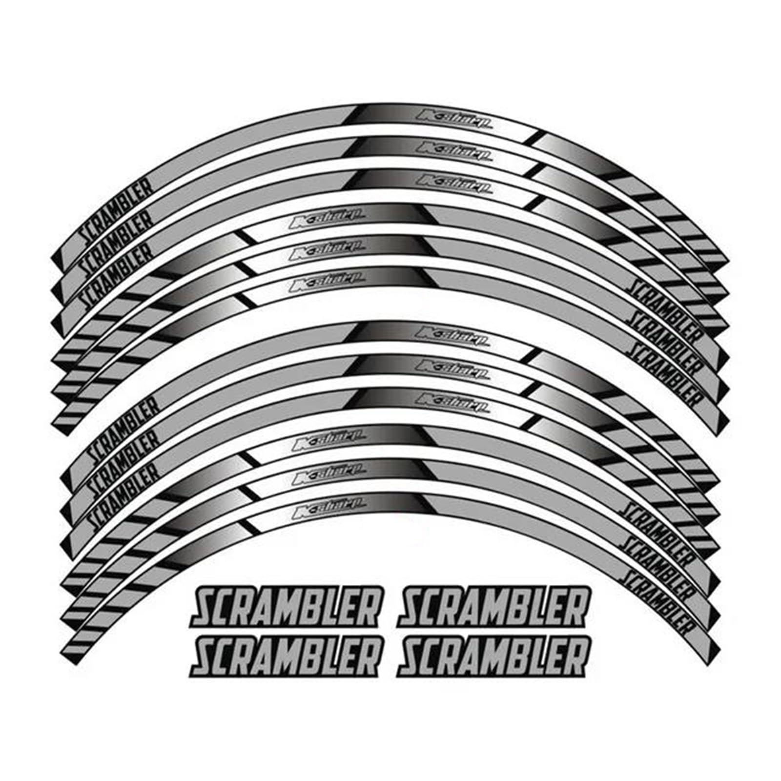 Motorcycle Racing Equipment Accessories Wheel Tire Rim Decoration Adhesive Reflective Decal Sticker for Ducati Scrambler