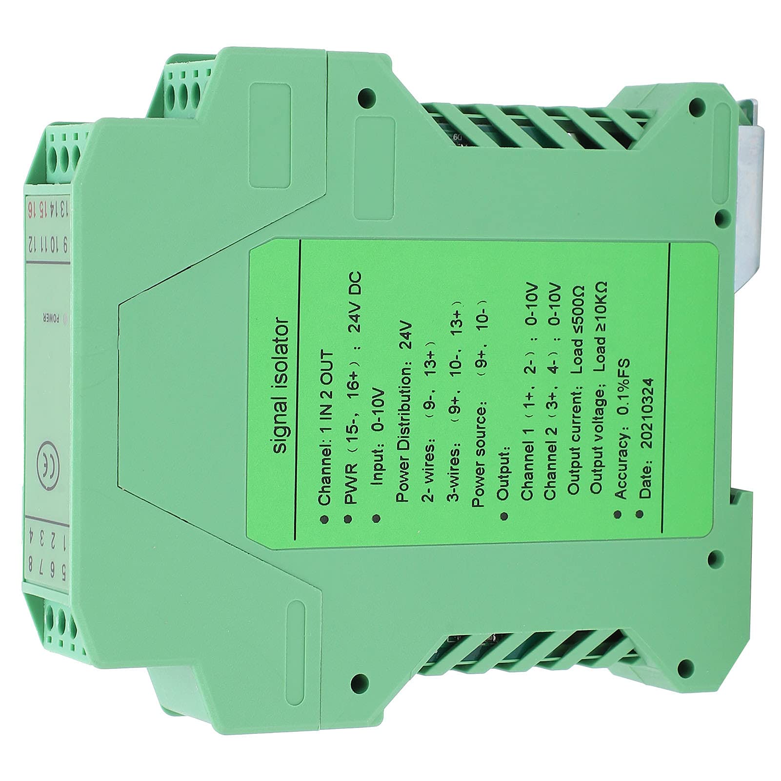 Acondicionador de Señales de Corriente, Menos Interferencia Aislador de Señal de 0-10 V a 0-10 V para Transmisores de 2 o 3 Cables