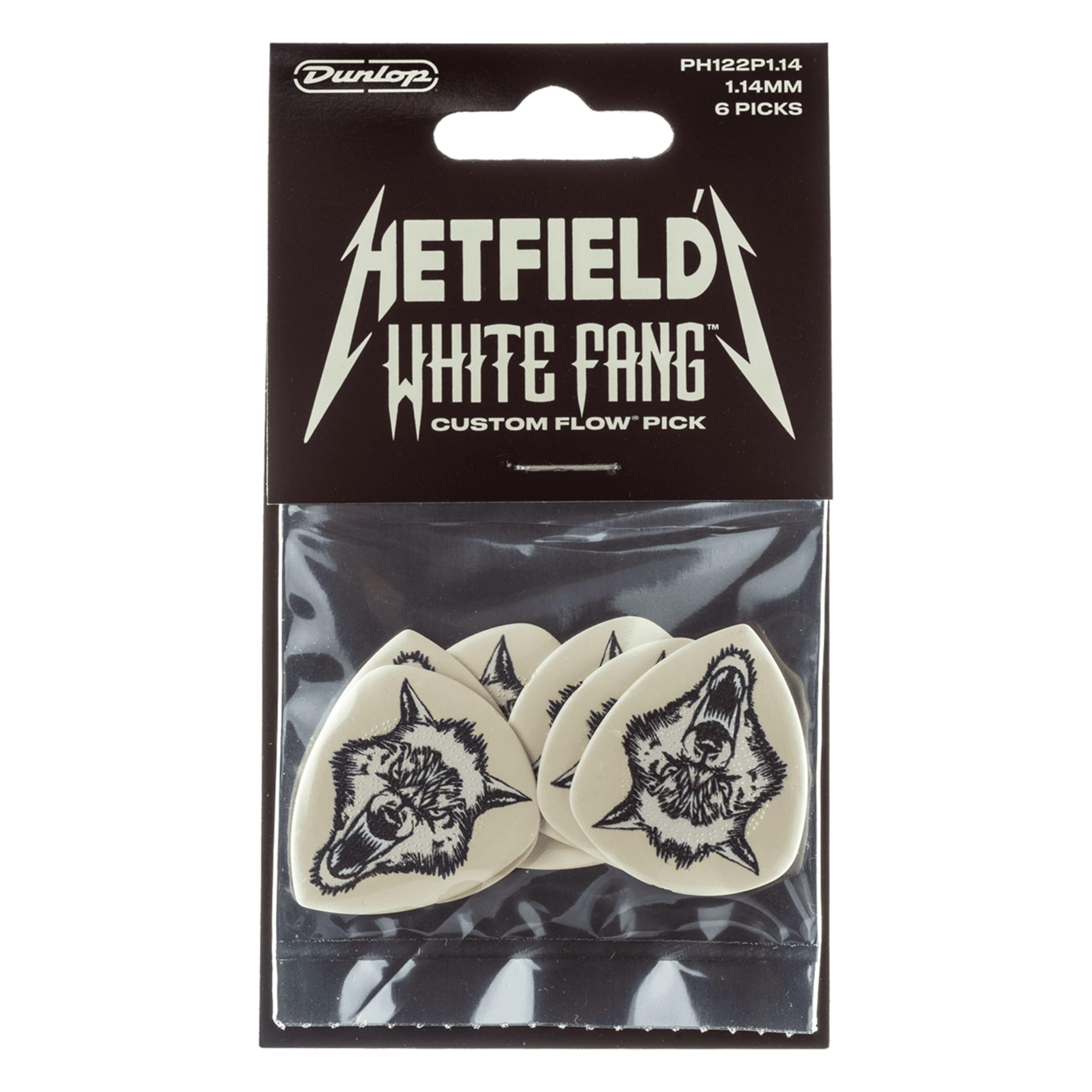 Jim Dunlop Hetfield's White Fang™ Custom Flow® Pick 1.14MM - 6 Pack