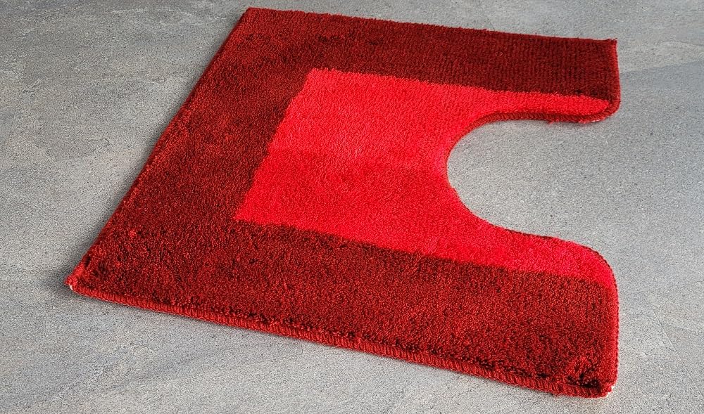 Tapis de bain rouge Kleine Wolke Francesca pour des matins cocooning
