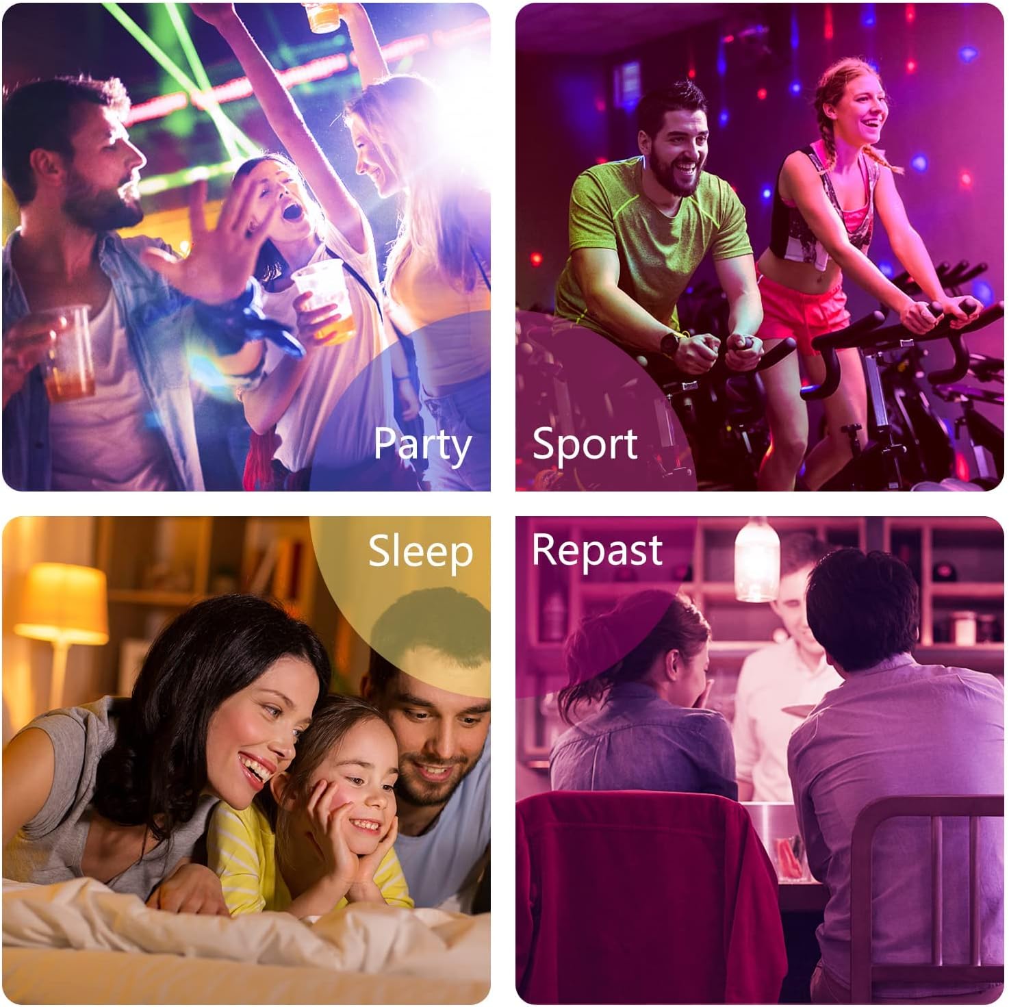 E12 LED Candelabra Light Bulbs 40W Equivalent, B11 Color Changing Candle Bulb with Remote Control,Colored Chandelier Light Bulbs RGB+5000K Daylight,5 Watt,12 Colors,2 Modes,Timer,Small Screw Base