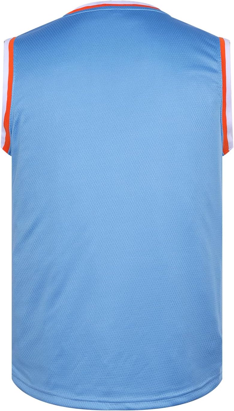Basketball Jersey, Mens Blank Jerseys Plain Sleeveless Practice Jersey S-3XL(Blue-S)