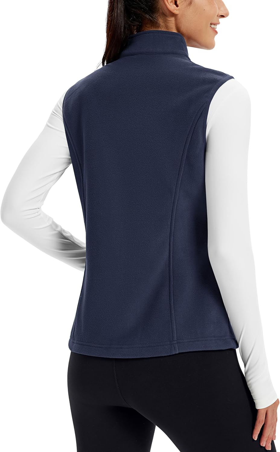 TACVASEN Women's Fleece Vest Lightweight Warm Vests Outerwear Sleeveless Zip Jacket Fall Winter Soft Vest with Pockets - Image 2