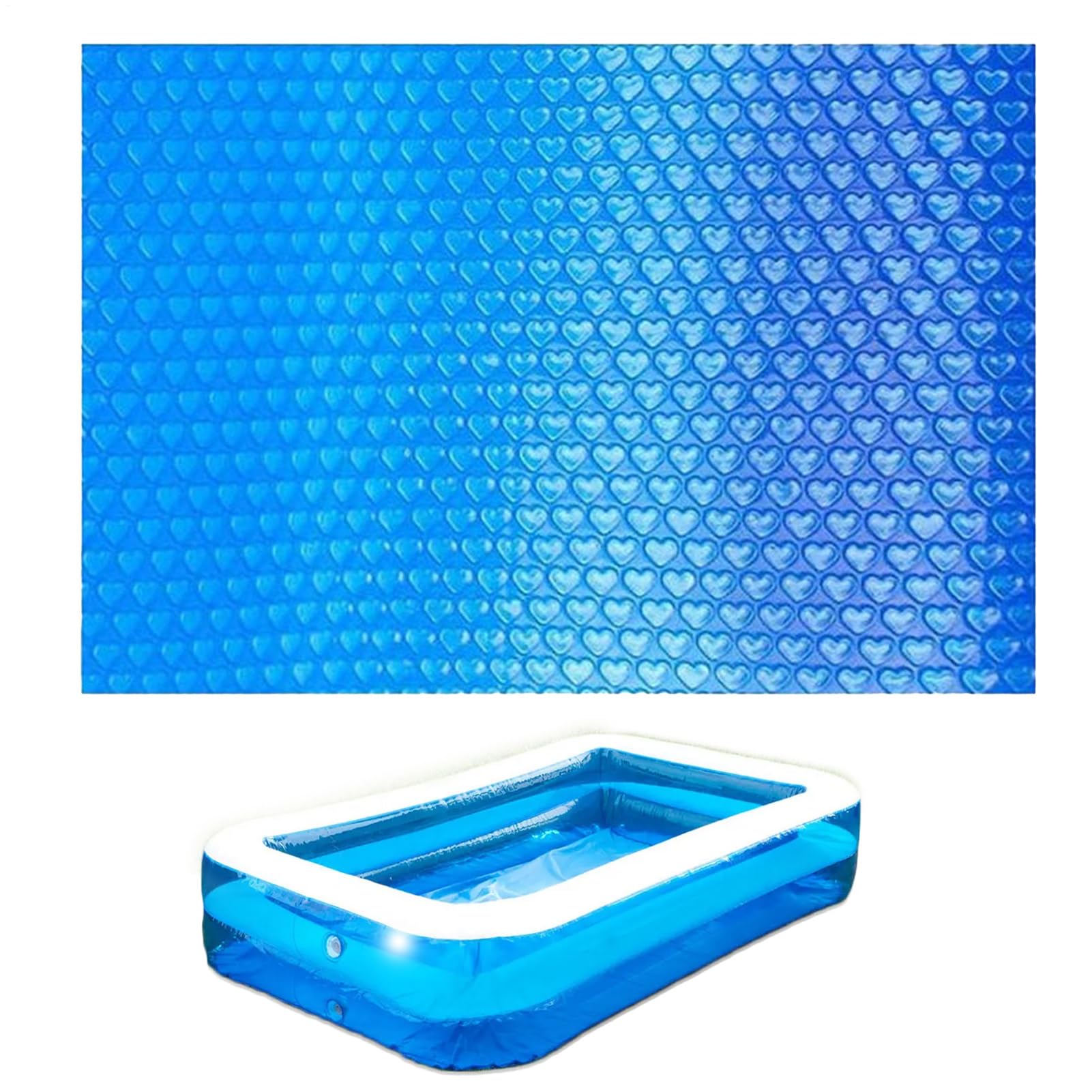 Cubierta Solar Para Piscina - Cubierta De Calefacción Para Piscina | Rettangolare Aislada | Calentador De Piscina Resistente A Los Rayos UV, Reduce La Evaporación Del Agua Para Cubierta Solar Pa