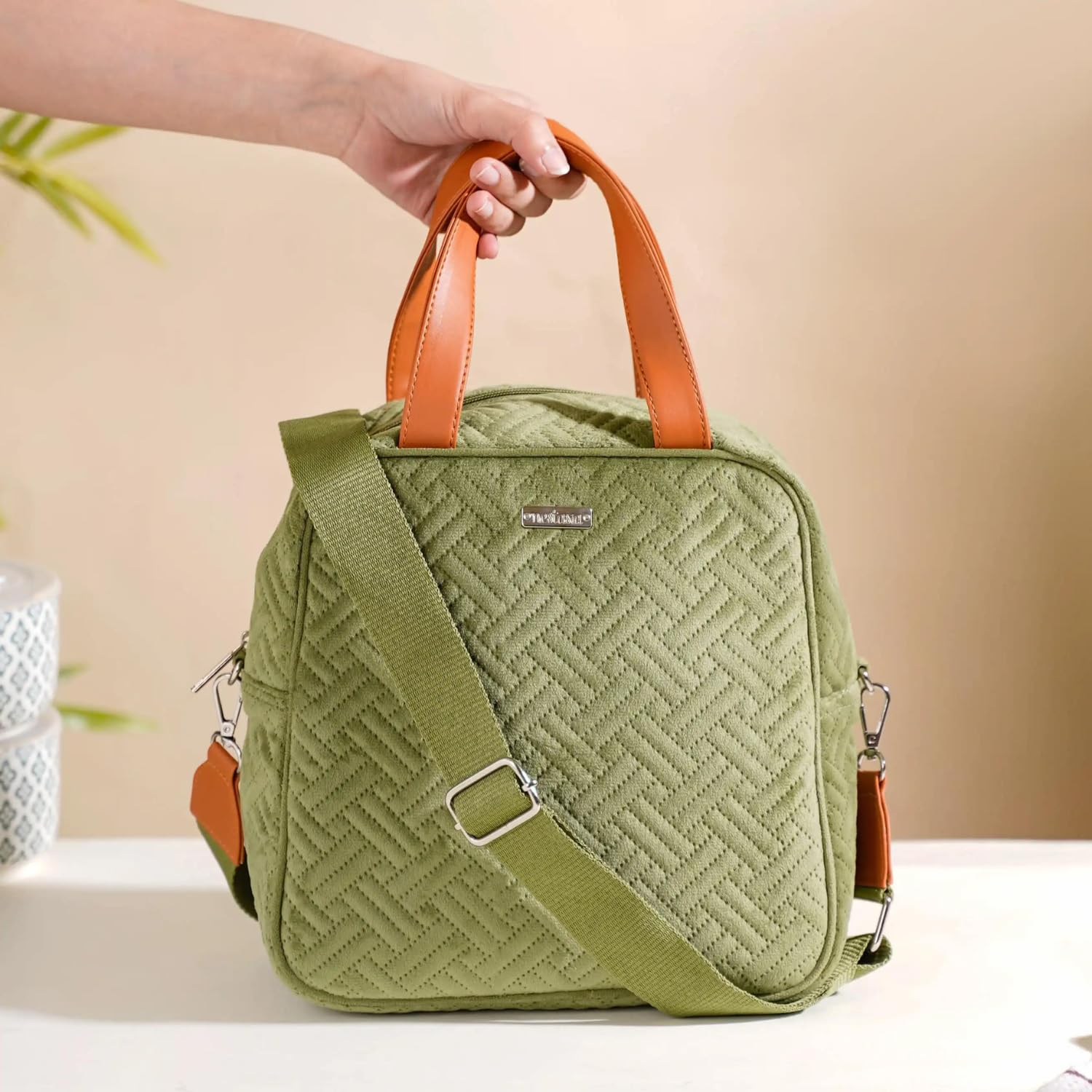 Nestasia Velvet Lunch Bag - Keeps Food Fresh! -7
