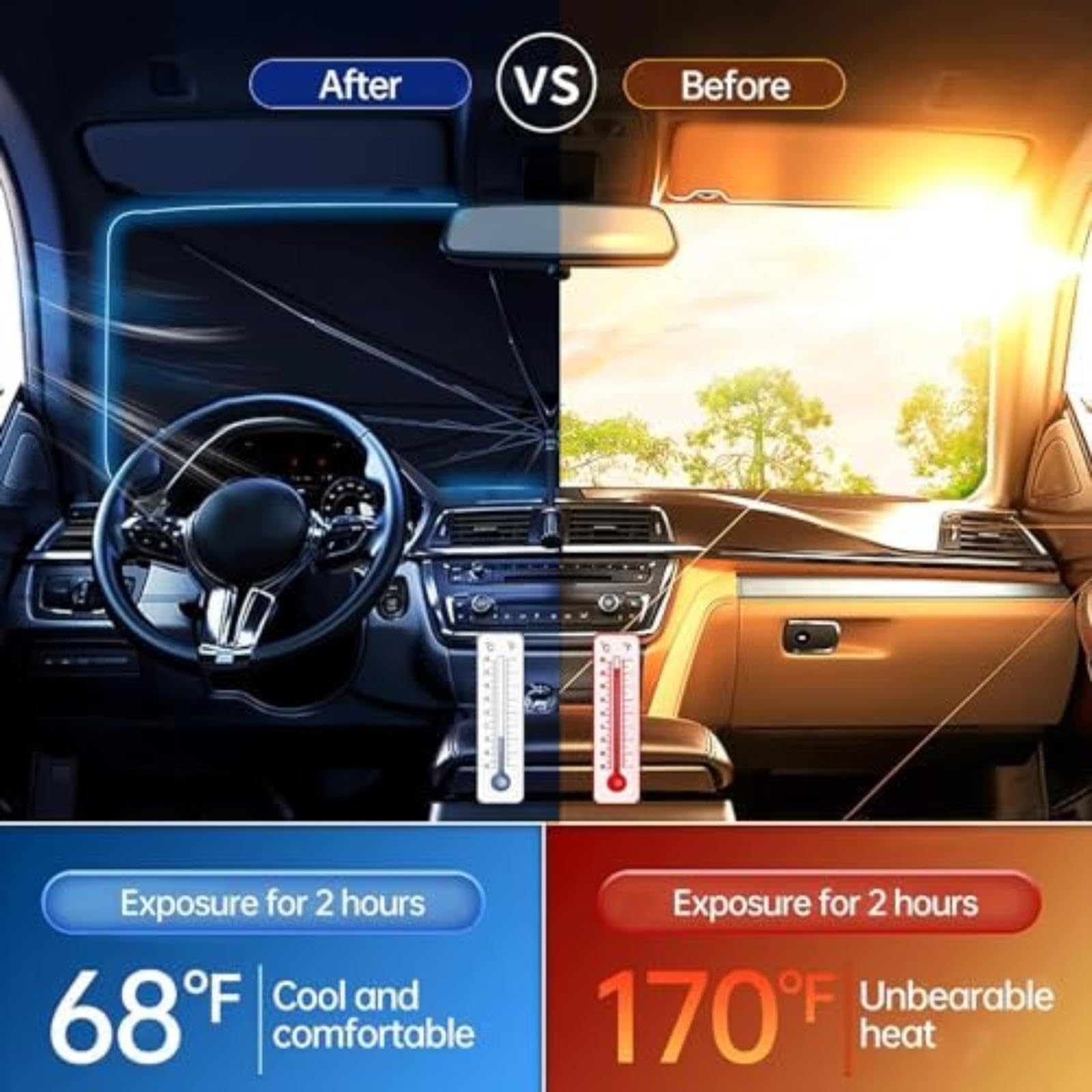 Para Parasol Paraguas, para Mercedes-Benz Gl 2013-2021 Parasol Parabrisas De Coche Plegable Pantalla de cristal delantera del coche Pantalla de cristal delantera del coche