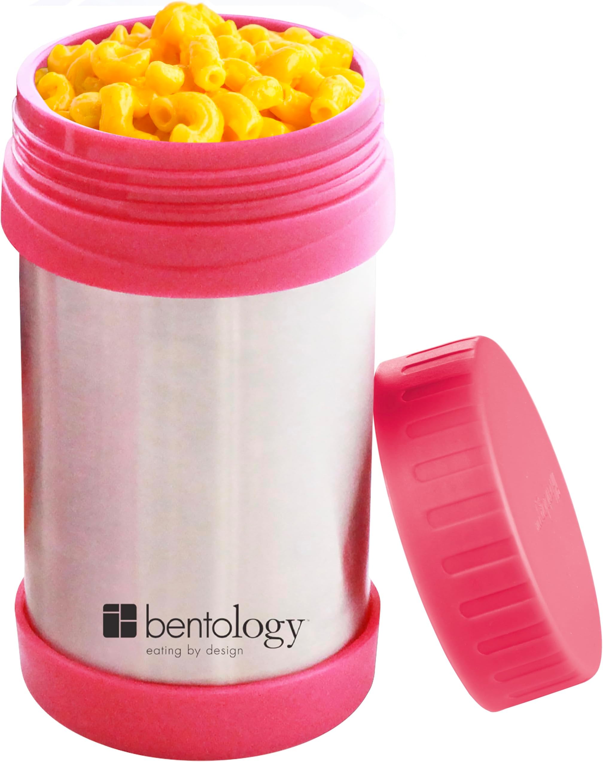 Bentology Insulated 17oz Food Jar for Kids- Hot or Cold Food, Soups, Liquids, Noodles - Wide Mouth Stainless Steel Container & BPA Free, Large Leak Proof thermos for Back to School Lunch Boxes, Bags
