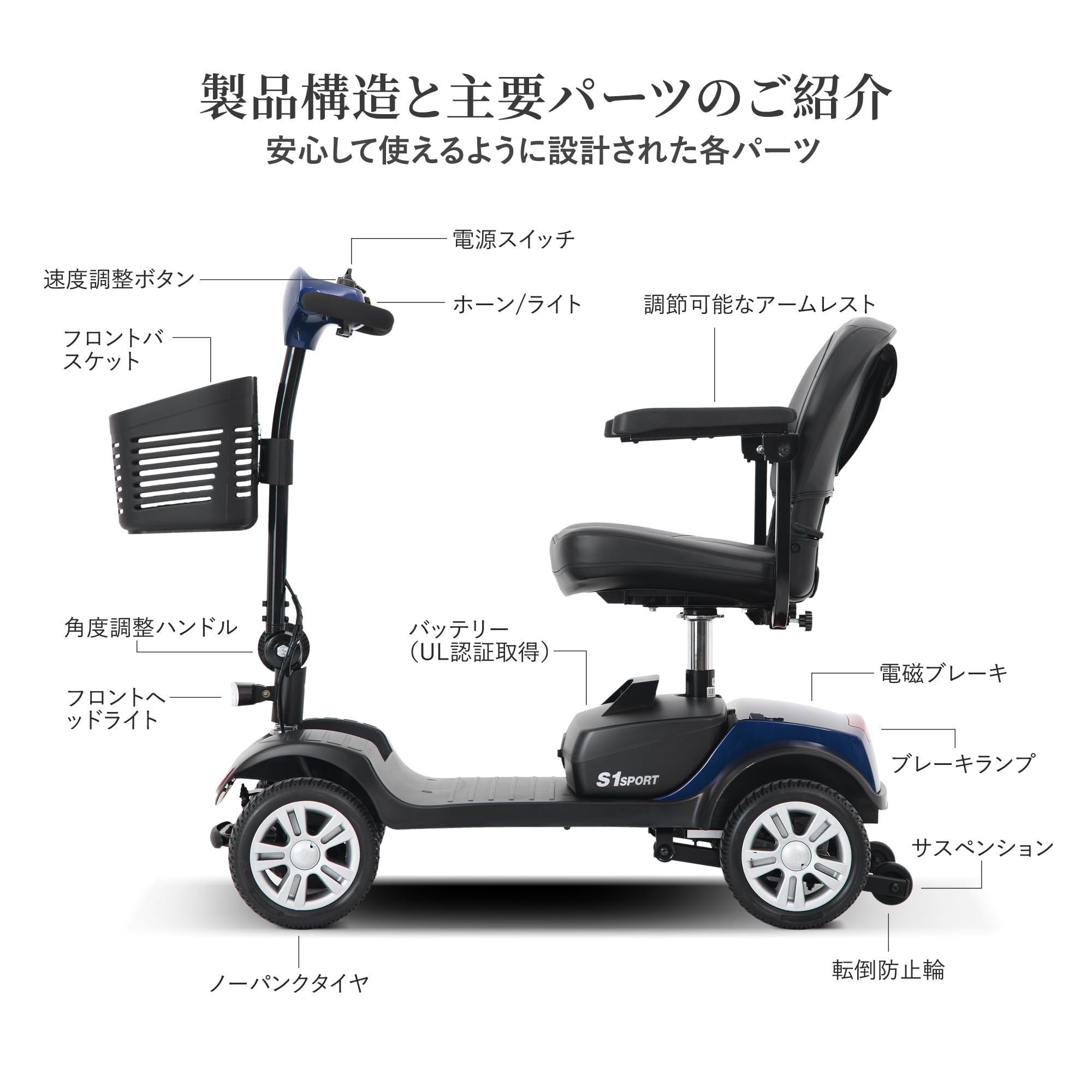 Amazon | 森風ShinrinKaze 電動シニアカート 電動4輪車椅子 介護 高齢