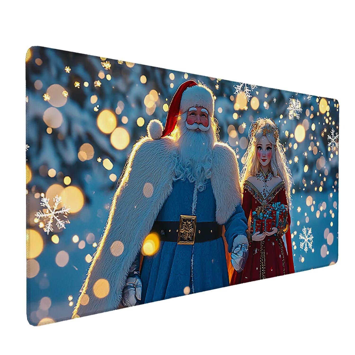 Tappetino per Mouse XXL 1200 x 600 mm Tappetino Mouse Gaming Grande, Mousepad con Base in Gomma Antiscivolo, Tappeto per Tavolo da Gaming per Mouse e Tastiera, Accessori PC (Babbo Natale Ragazza) H798
