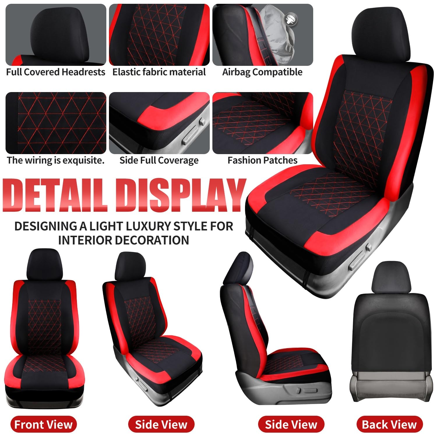 Housses de Siège Auto pour Renault Austral E-Tech Hybrid Esprit Alpine SUV 2022-2026, Confortable Antidérapant Tissu Tissé Protection Housses de Siège, Accessoires Intérieur pour Voiture(Blue)
