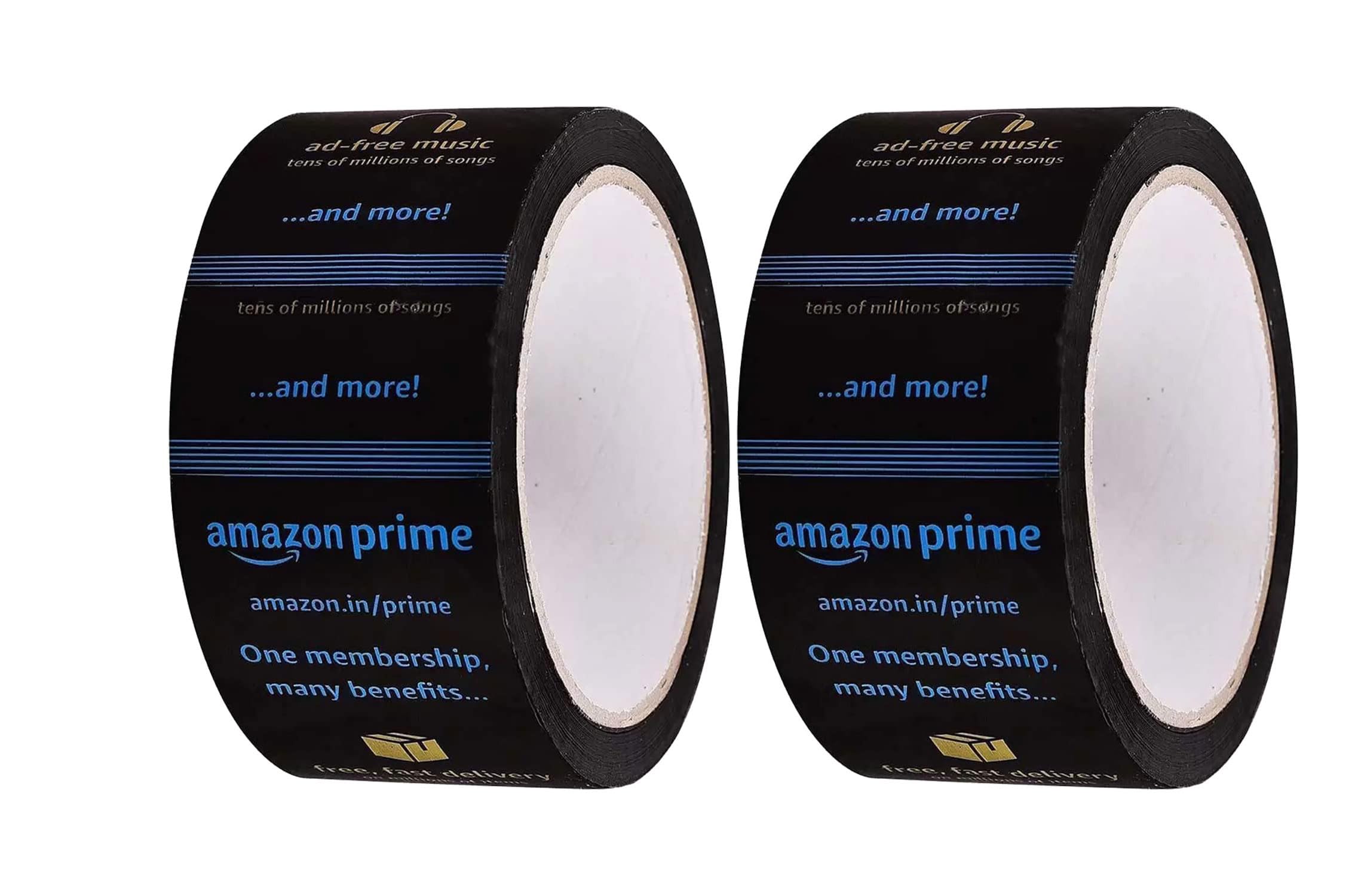 Dharansh - Pack of 2 -Amazon.in branded Prime Packaging Tape with Strong Adhesive No Residue Easy to Use & Pack Items Multipurpose Usage (3" Inch 65 mtr),40 micron (B0D45R2FMF) Amazon Price History, Amazon Price Tracker