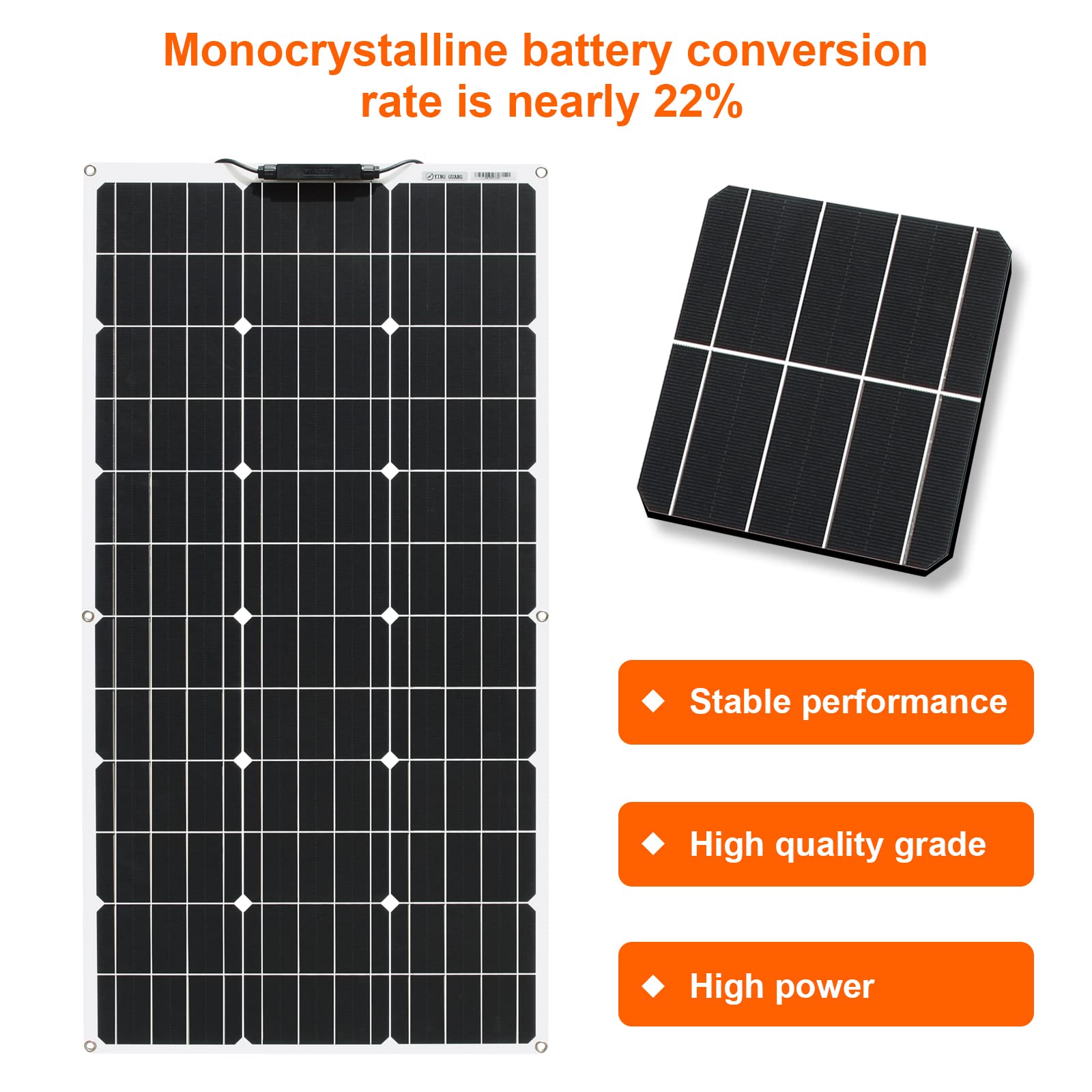 Flexibel Zonnepaneel 100W Systeem kit Monokristallijn Zonnepaneel Module 10A 12V/24V Zonnelaad Controller