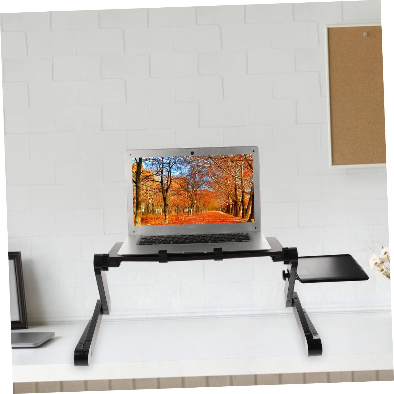 Support Ordinateur Portable Aluminium avec Ventilateur Pliable et Ergonomique pour Bureau et Compatible avec Laptops