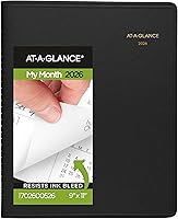 AT-A-GLANCE 2026 Monthly Planner, 15-Month Large 9x11 Black, Ink Bleed-Resistant Pages & Durable Cover