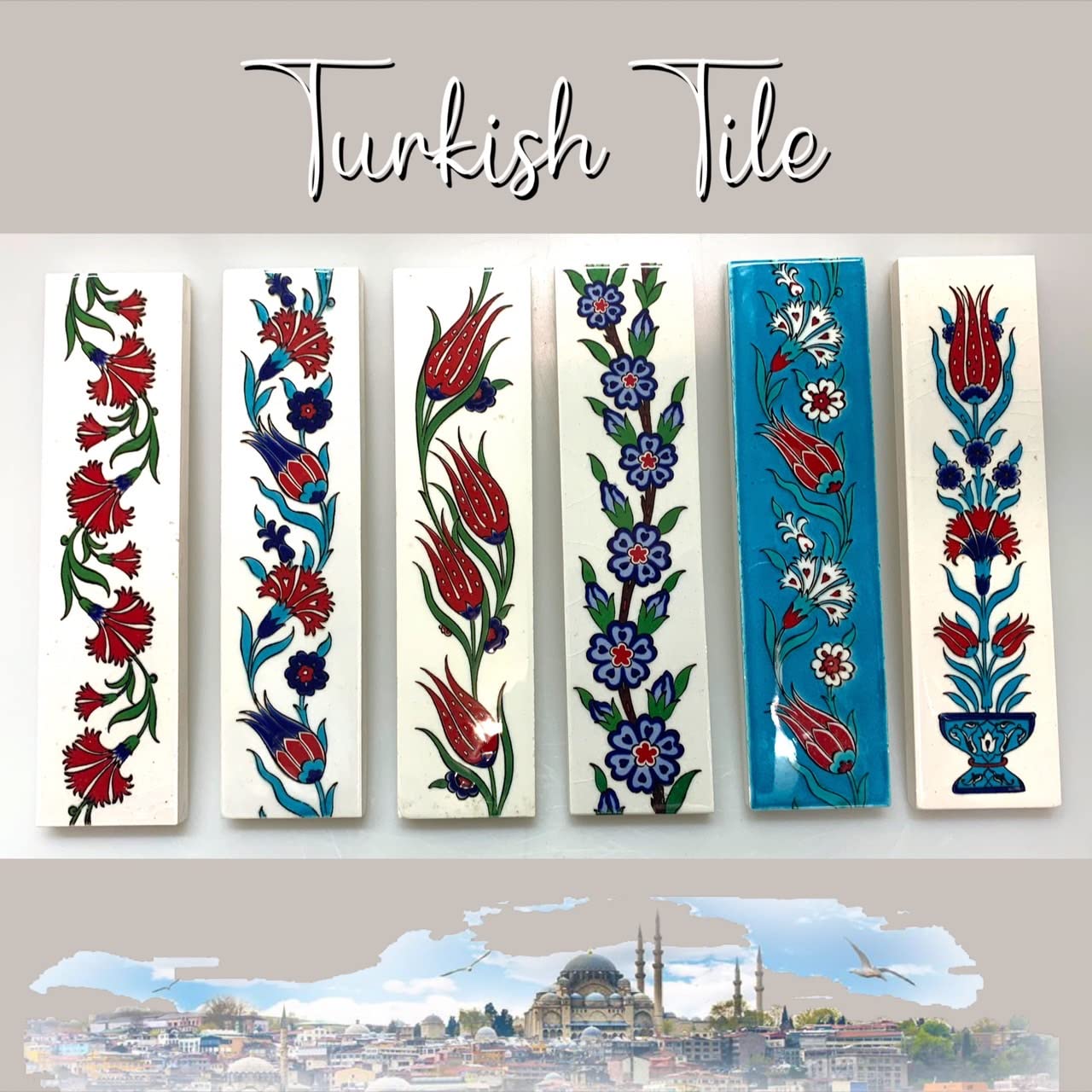 トルコアーティストのハンドメイドタイル大サイズ トルコアーティストのハンドメイドタイル大サイズ トルコ