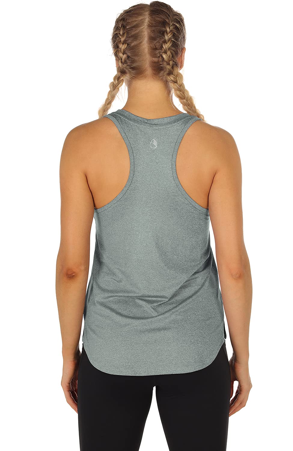 icyzone Femme Débardeur de Sport Dos Nageur Yoga Shirt sans Manches Running Fitness Jogging Tank Top, Lot de 3