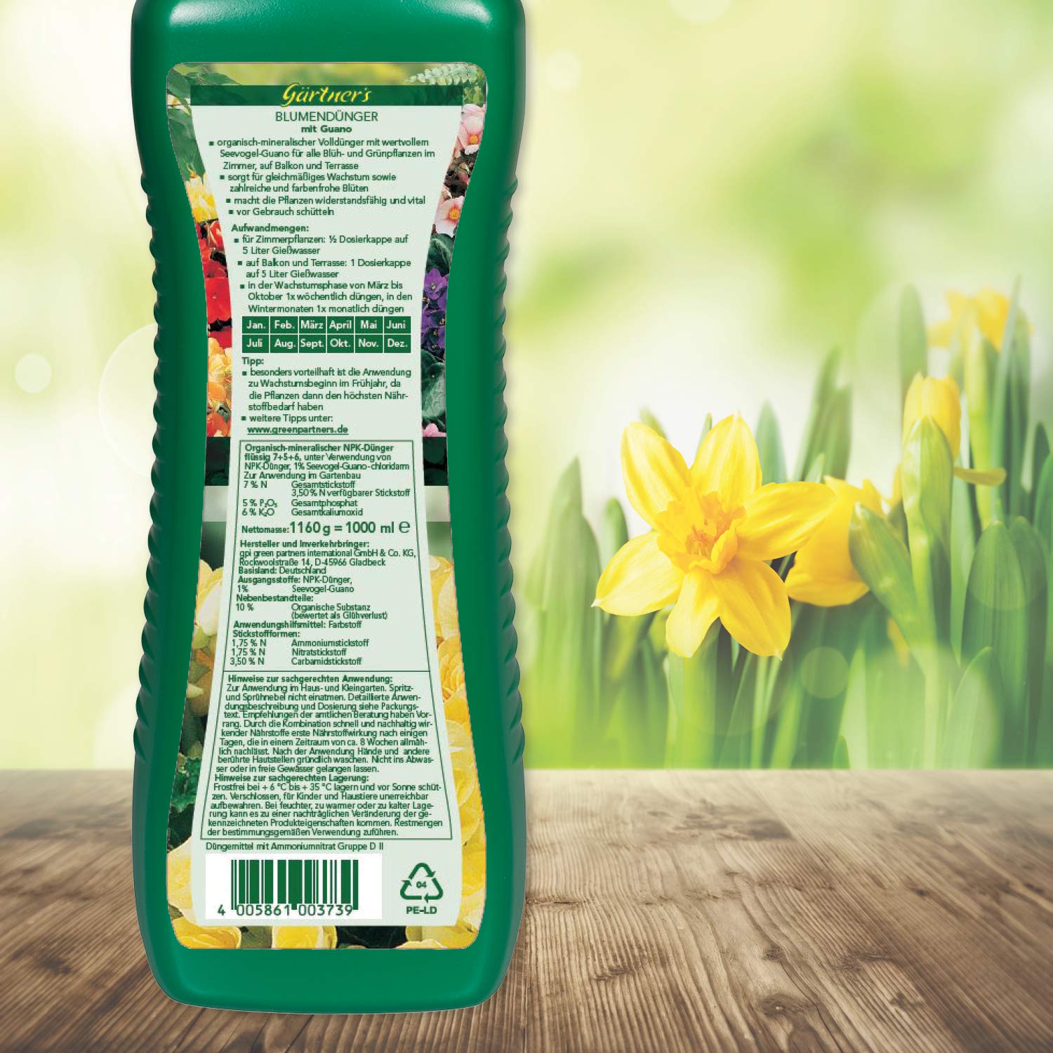Grtner's Guano Dnger 1 Liter I Blumendnger mit Seevogel-Guano I  Organisch-Mineralischer Volldnger I Flssigdnger fr Blhpflanzen und  Grnpflanzen I Pflanzendnger : Amazon.de: Garten