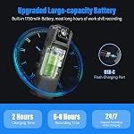 Mini Body Camera with 64GB High-Spec SD Card【1.4'' Color Screen】, Bodycam, FHD 1080P Body Cam, 180° Rotating Lens, Night Vision, Motion Detection, Large Battery, Camcorder for Police/Cycling/Travel