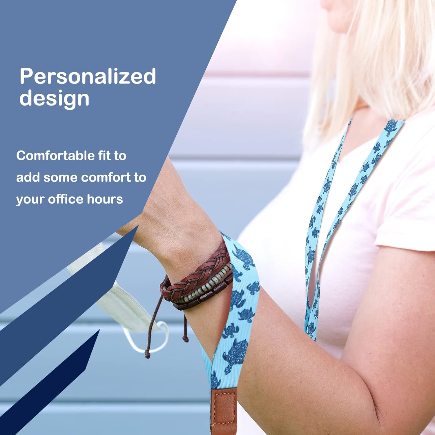 MTLEE 8 Pcs Sea Turtle 2 in 1 Badge Holder Breakaway Lanyard Wallet Wristlet Strap Holder for Men Women Cruise Ship Keys ID Badge Teacher Nurse Office Gift - Image 5