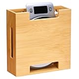 Libreshine Bamboo Kitchen Scale Holder, Wall Mount or Magnetic Fridge Mount – No-Drill Adhesive Organizer for Digital Food & Coffee Scales | Slim Space-Saving Storage