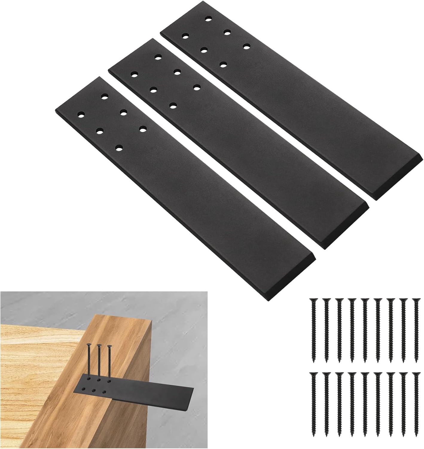 OTVX 3 Pack 12 Inch Countertop Support Bracket, Hidden Countertop