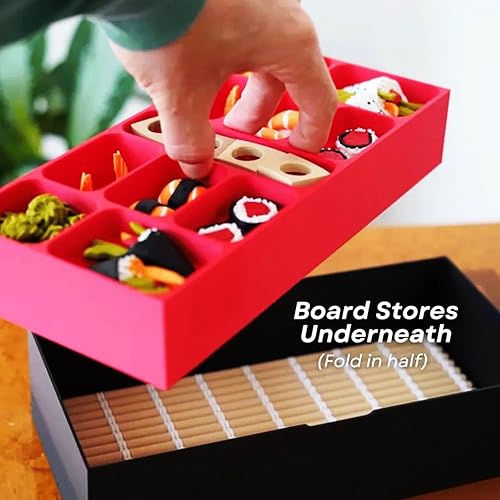 Miniatura 8 de Ajedrez de sushi - Juego de ajedrez con temática de sushi, juego de ajedrez de viaje con tabla plegable, kit de juego de sushi para dos jugadores,