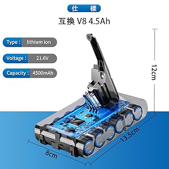 ひ*様 送料込　美品　￼静かでパワフルSV10K ￼バッテリー良好。35分40秒 Amazon.co.jp: 【PL保険対応】 ダイソン V8 (SV10) 互換