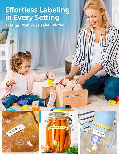 Miniatura 6 de MakeID Cinta para etiquetar  Recambio de cinta adhesiva autoadhesiva compatible con la máquina de etiquetas Makeid L1  Película laminada impermeable