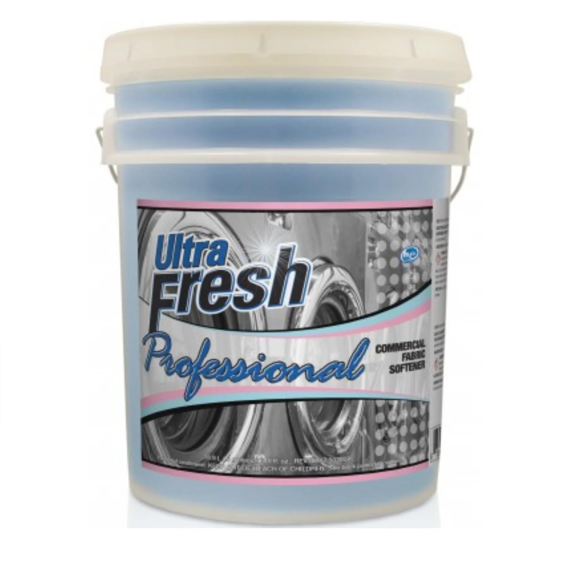 Ultra Fresh Professional 5 Gal Fabric Softener for Commercial Washing Machines, Liquid Laundry Softener, Up to 640 Loads, Blue Spring Fresh Fragrance