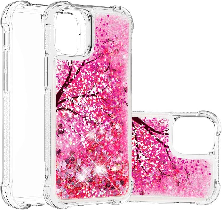 Amazon Com Girly Case For Apple Iphone 12 Pro Max 6 7 Inch Basic Case Glitter Liquid Bling Quicksand Hybrid Impact Resistant Shockproof Soft Rubber Tpu Protective Bumper Cover Cherry Cell Phones Accessories