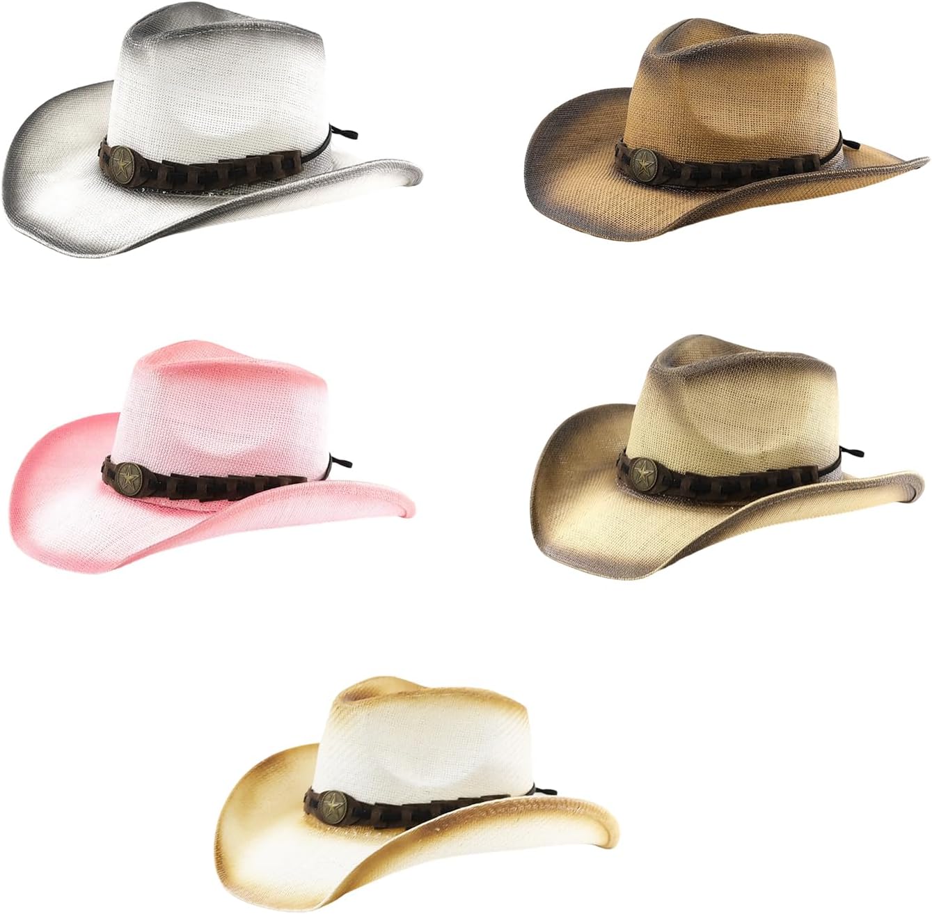 Fedoras Panama Hat Unique Star Buckle Wide Brimmed for Women Men Photo Props Western for Men Women Unisex Headwear