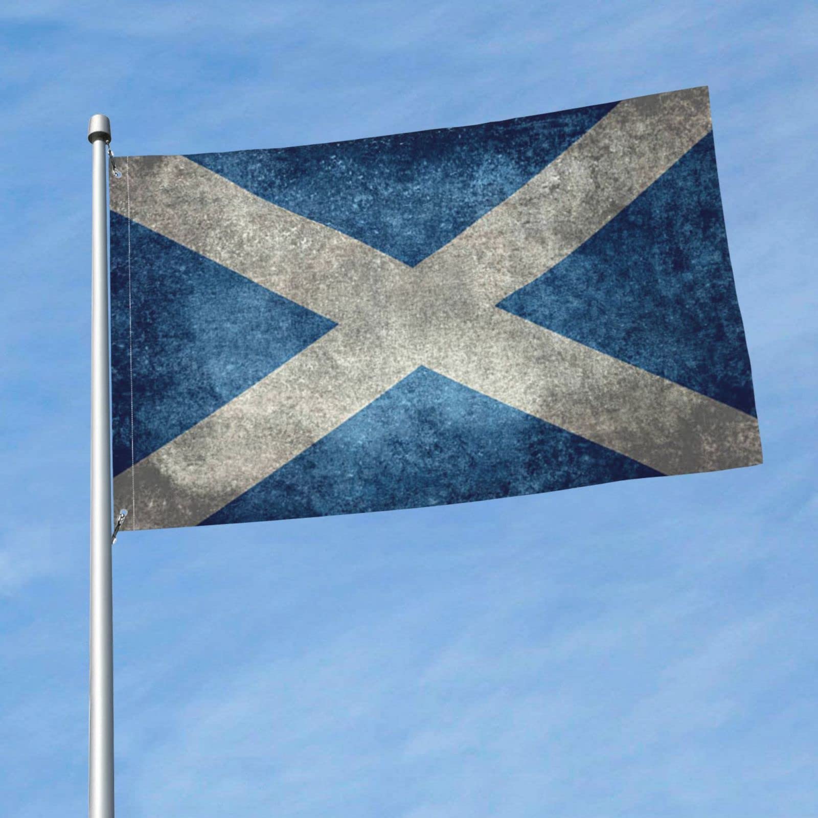 Flag Of Scotland With Distressed Vintage 5ft x 3ft Large Flag - 2