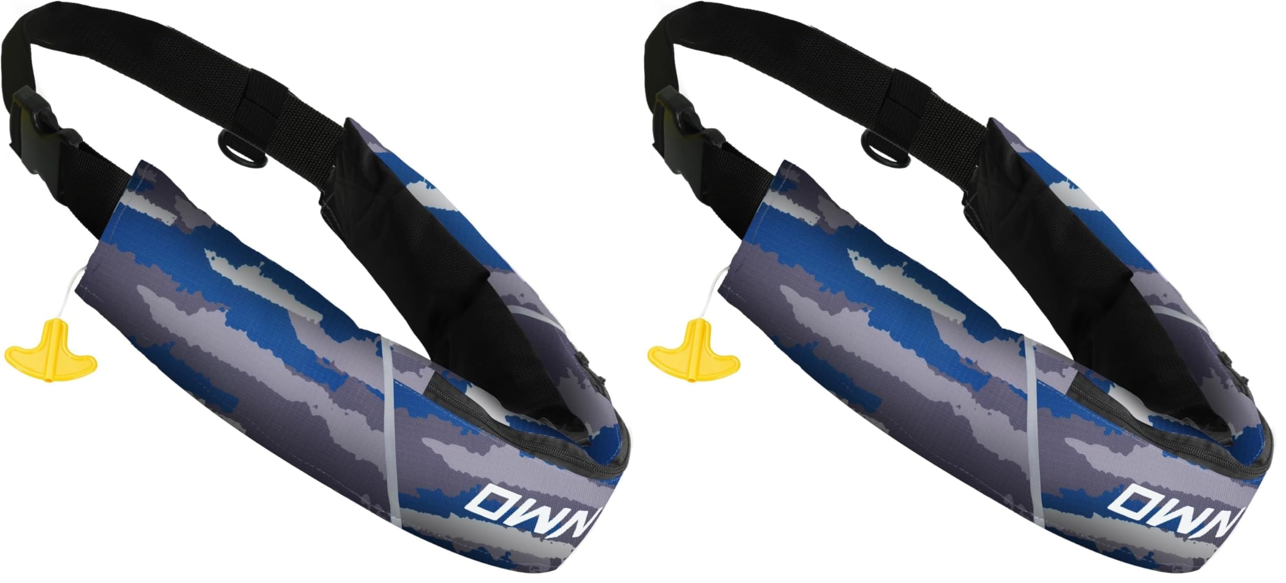 Owntop Manual Inflatable Belt Pack, Adults Swim Jacket with Blowpipe &amp; Whistle, 24g CO2 Cylinder Included, Low Profile for Kayaking, Fishing, Paddle Sports
