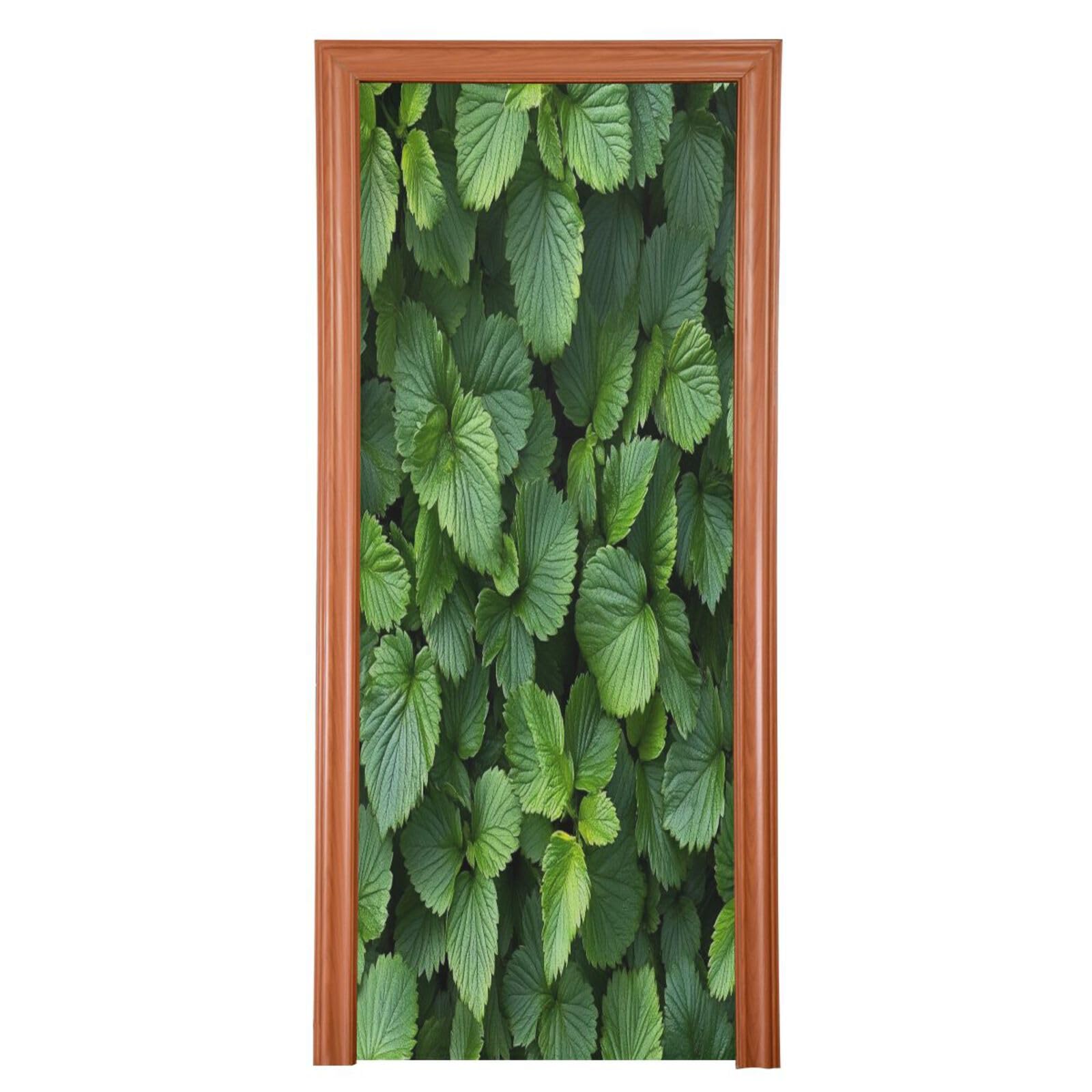 FLildon Strawberry Leaves Door Cover Decoration, Party Accessory Porch Decor for Festive Ornament Room Door Covers 36 x 98 Inch