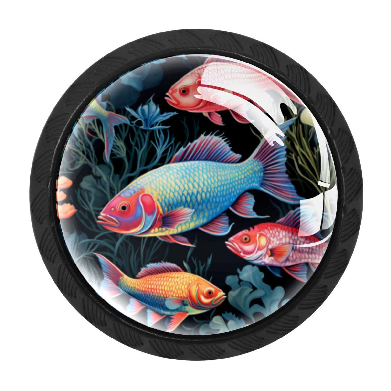 Chenzzzz Multicolored 15 4 Pack Fish Kitchen Cabinet Knobs Drawer Knobs Door Dresser Handles For Personalized Gifts Great For Any Occasion