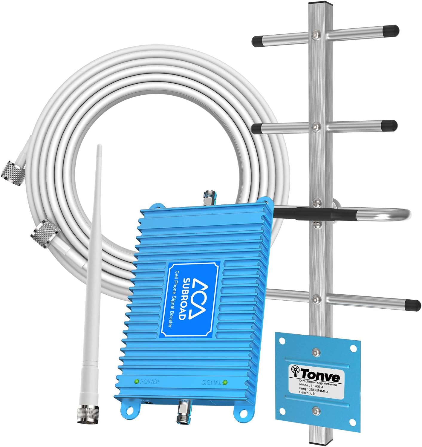 Cell Phone Signal Booster for Home 5,000 sq ft with Outdoor/Indoor Antennas Extend Phone Battery Life Cell Phone Booster Boosts 5G 4G LTE 3G for Verizon AT&T and All US Carriers,FCC Approved