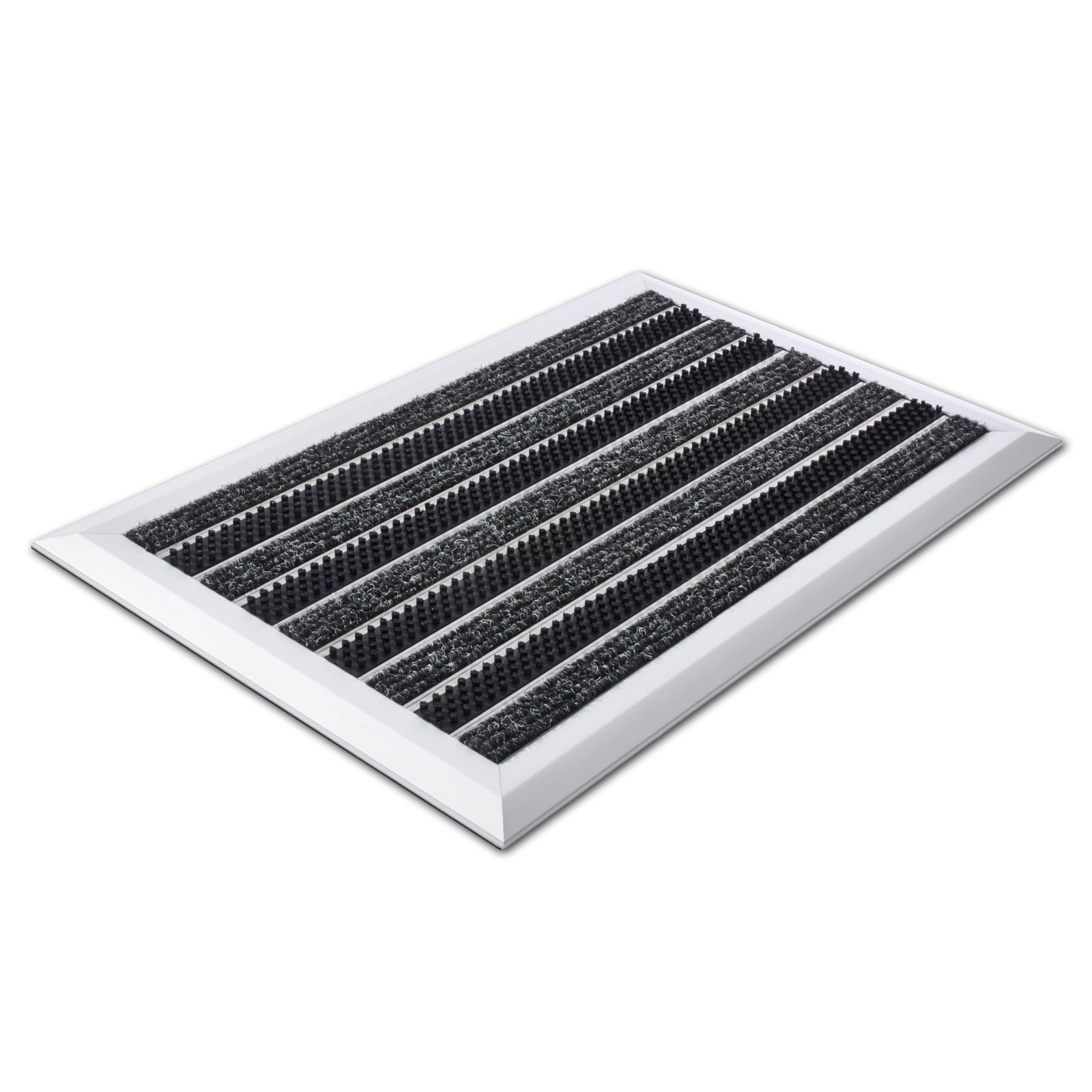 casa pura Tapis Brosse entrée élegant, élimine efficacement Les saletés, en qualité Premium, Deux profilés en Aluminium - Paillasson d'entrée résistant Optimum 39x60cm