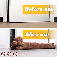 Vista 6 de Dog Under Door Draft Stopper Heavy Duty, 2.8LB 34 Inch Decorative Fabric Door Draft Blocker, Animal Weather Stripping Sound Proof Bottom Seal, Save