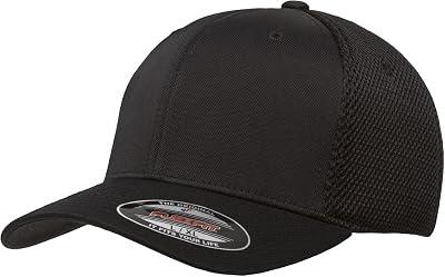 The Hat Pros Flexfit 6533 Ultrafibre & Airmesh Lightweight Stretch-Fitted Cap (Black, L/XL)