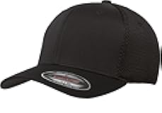 Unisex Cotton Twill Fitted Baseball Cap, Black, Large-X-Large