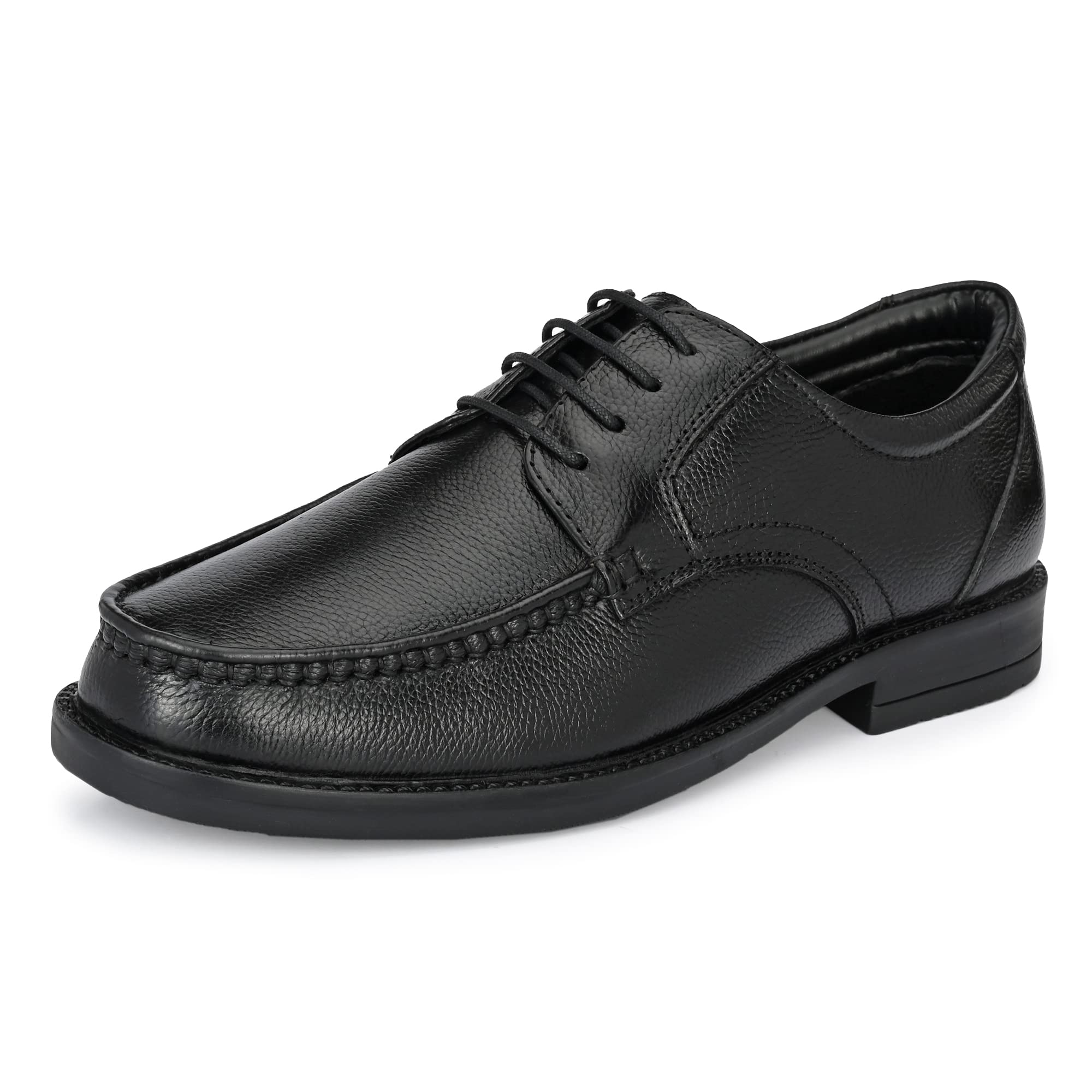 Auserio Mens Full Grain Leather Derby Trumock Lace Up Formal Shoes | Anti Skid Sole & Waxed Laces | Memory Foam Padded Insole | Shoes for Office & Parties | Black 8 UK (SSE 231) (B09PHSHG7B) Amazon Price History, Amazon Price Tracker