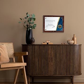 Certificate Holder Award Plaque - Certificate Holder - 3 Colors- Certificate Display (Walnut)