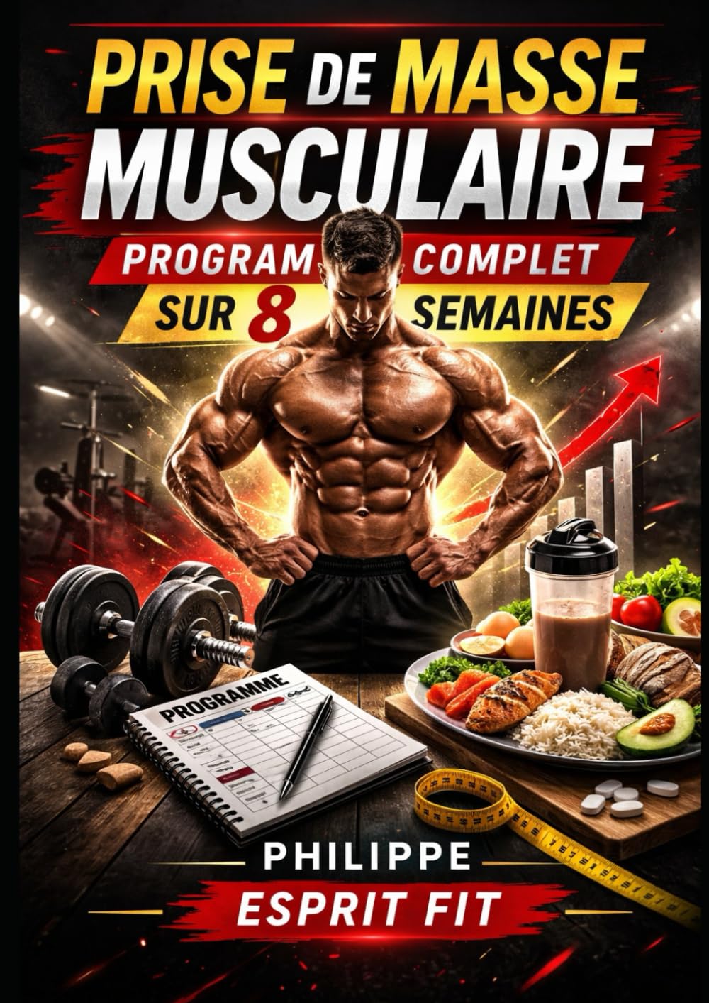PRISE DE MASSE MUSCULAIRE: Programme complet sur 8 semaines pour gagner du muscle proprement Méthode structurée – Progression intelligente – Nutrition simple