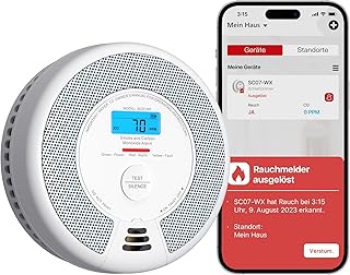 X-Sense Wi-Fi Smoke and Carbon Monoxide Detector with Replaceable Battery, Smart Combination Detector, Compatible with X-S…