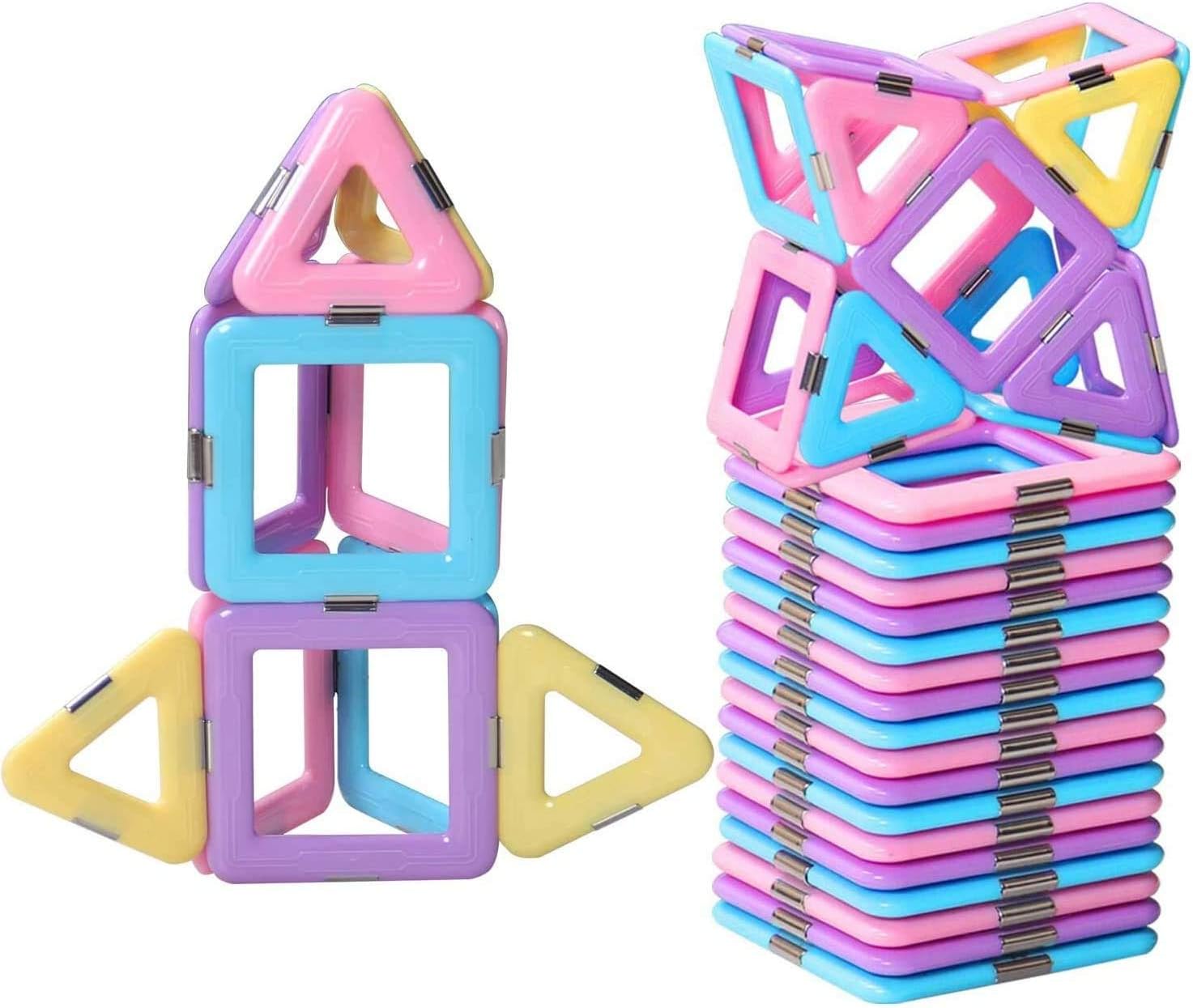 Amazon DEJUN Magnetic Building Blocks Magnetic Tiles 3D Tiles Set