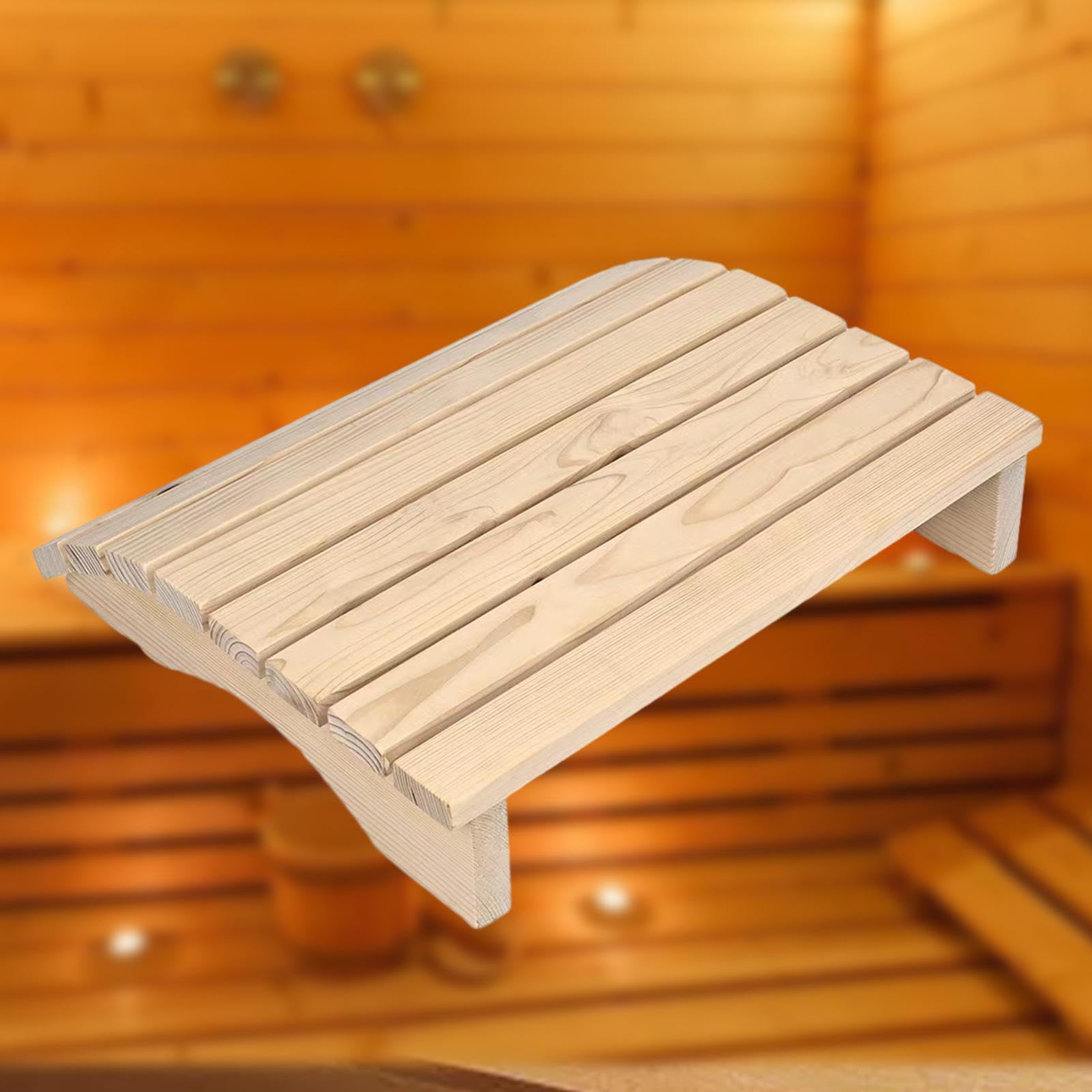 Sauna Respaldo Almohada Accesorios Soporte Antideslizante Madera Reposacabezas Baño