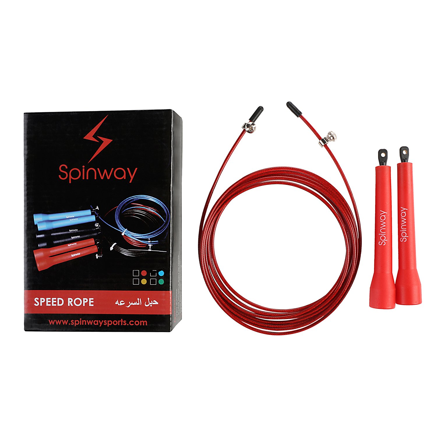 Spinway® Speed Rope Red Colour Adjustable length Jump Rope for Skipping Jumping Weight Loss Exercise Gym Sports Stamina Gain Professional Body Building (Pack of 2) (B0752B3764) Amazon Price History, Amazon Price Tracker