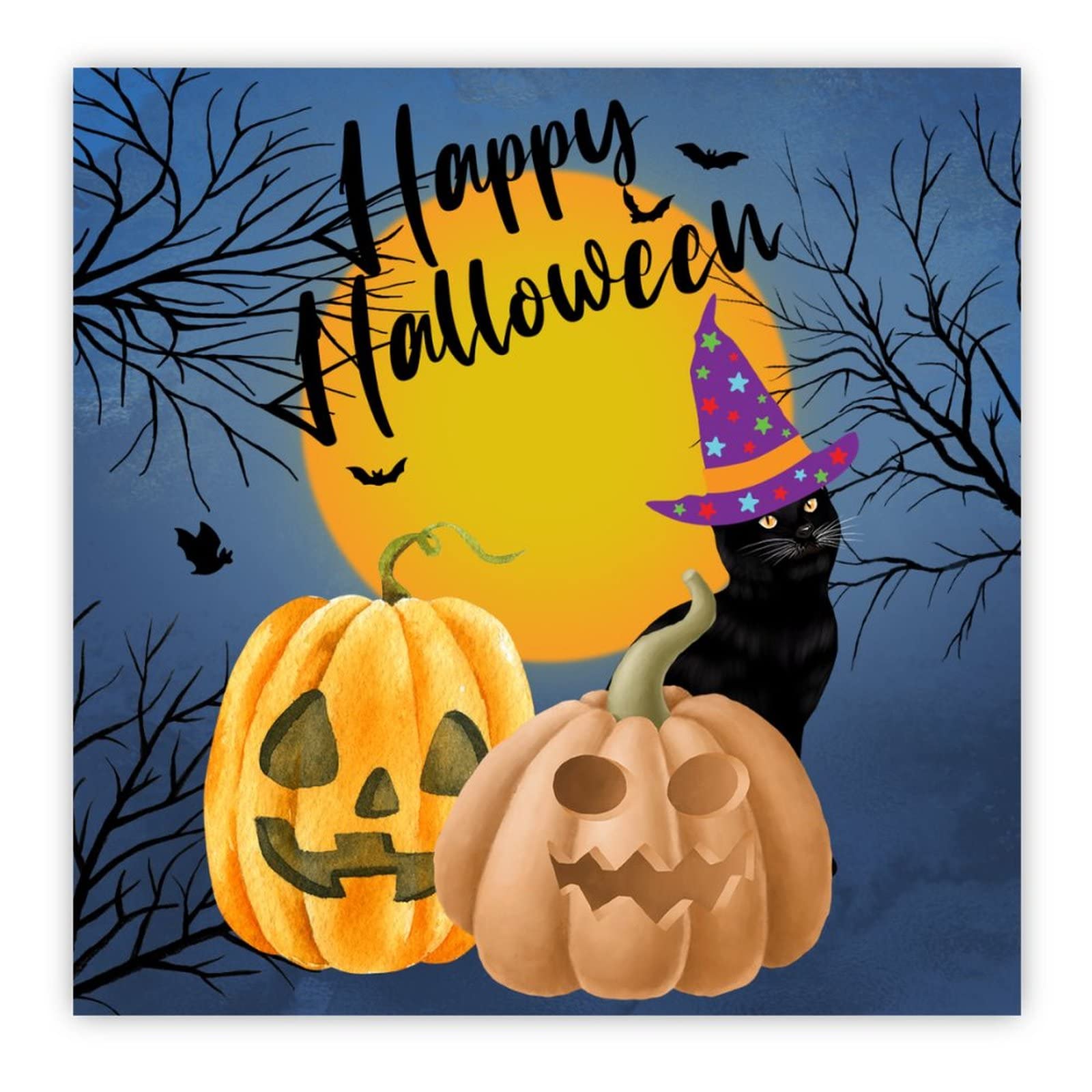 Plaque en bois Happy Halloween citrouille pour habiller vos murs