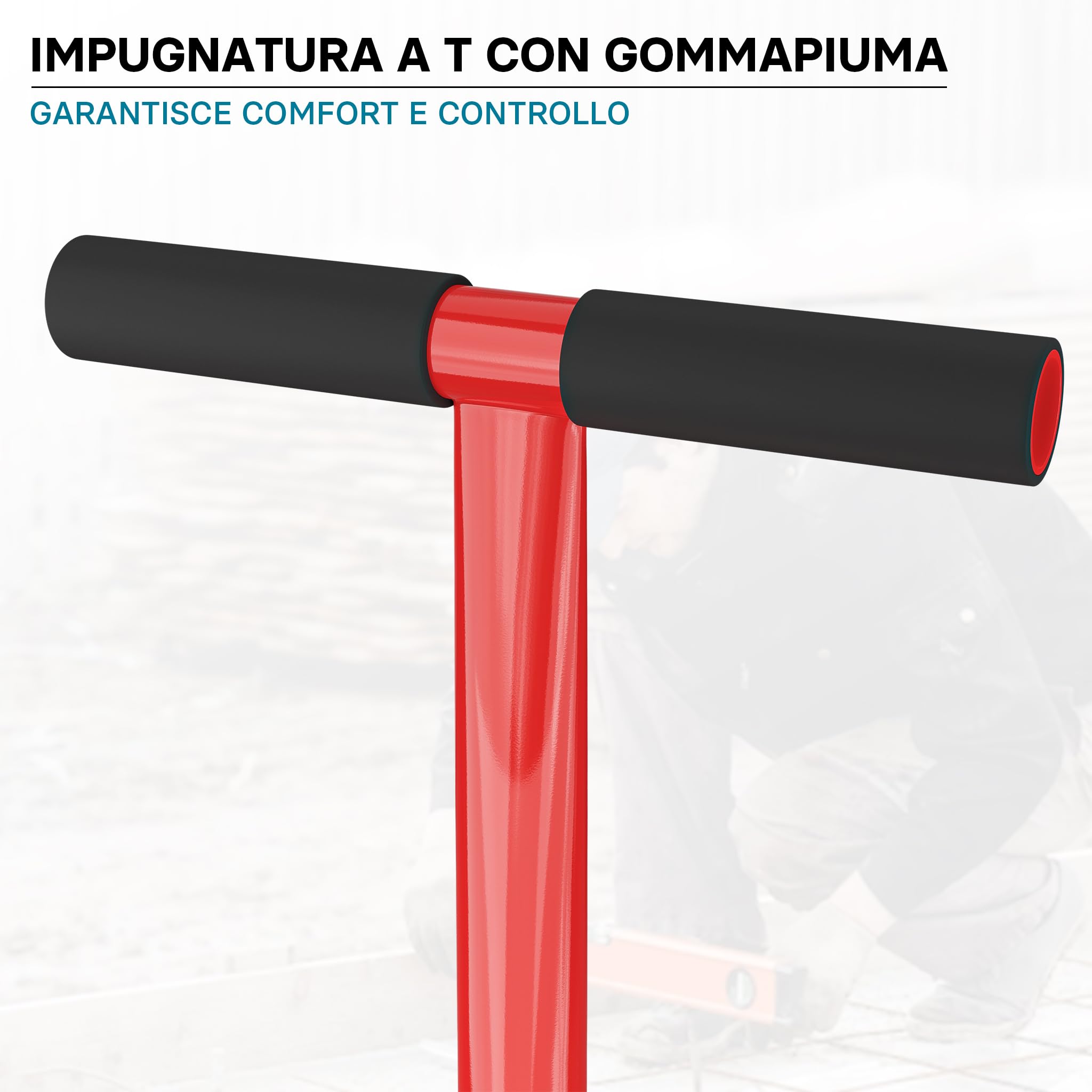 Costipatore manuale 11,5 kg in acciaio piastra di 20x20cm Compattatore terreno